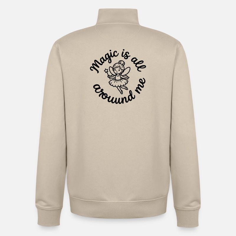 Fairy - Unisex Organic Zip Sweatshirt by Stanley/Stella - desert dust