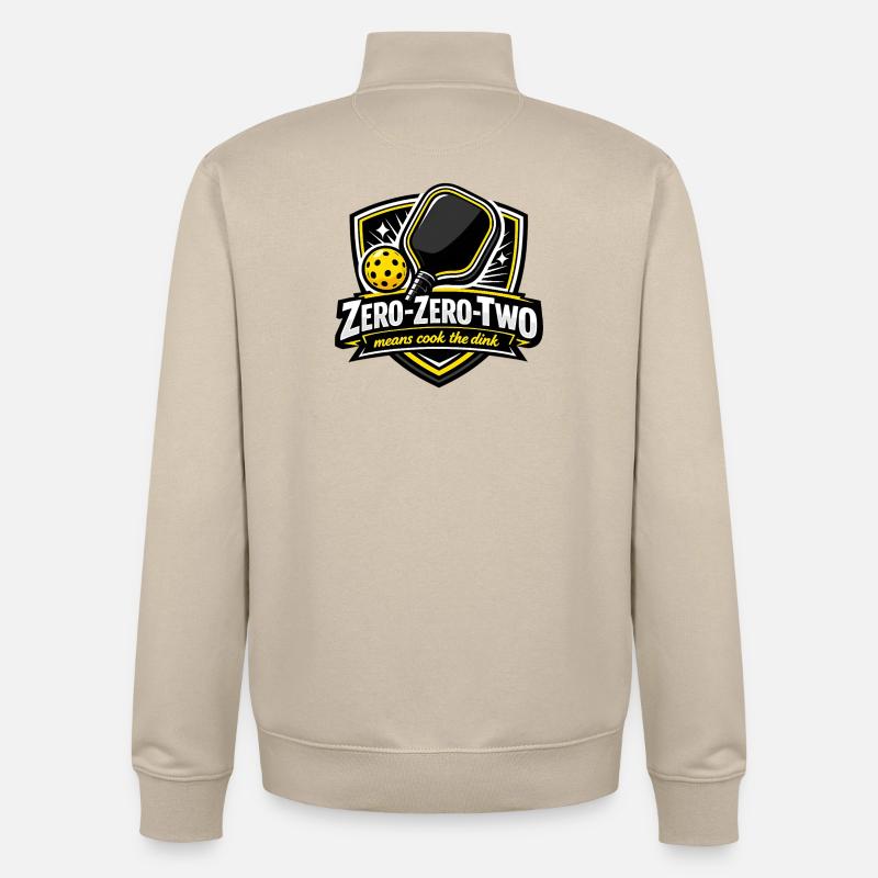 Zero-Zero-Two Pingpong Sieg Design - Unisex Organic Zip Sweatshirt von Stanley/Stella - Cremebeige