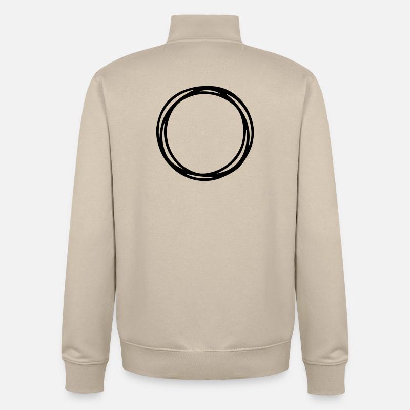 Circles and circles - Unisex Organic Zip Sweatshirt by Stanley/Stella - desert dust