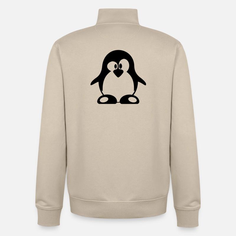 pinguin - Unisex Organic Zip Sweatshirt von Stanley/Stella - Cremebeige