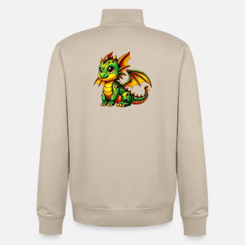 Drache - Unisex Organic Zip Sweatshirt von Stanley/Stella - Cremebeige
