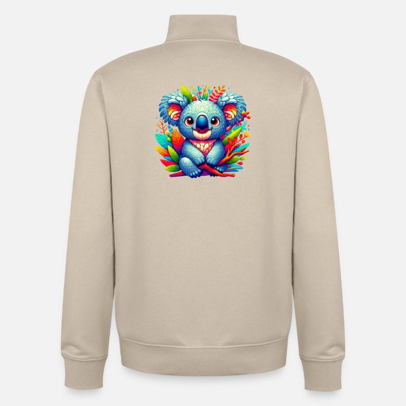 Koala - Unisex Organic Zip Sweatshirt by Stanley/Stella - desert dust
