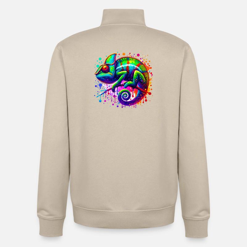 Chameleon - Unisex Organic Zip Sweatshirt by Stanley/Stella - desert dust