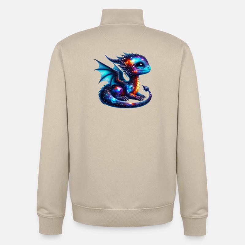 Dragon - Sweat zippé unisexe en coton bio Stanley/Stella - beige crème