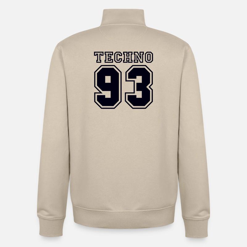 TECHNO 93 - Unisex Organic Zip Sweatshirt von Stanley/Stella - Cremebeige