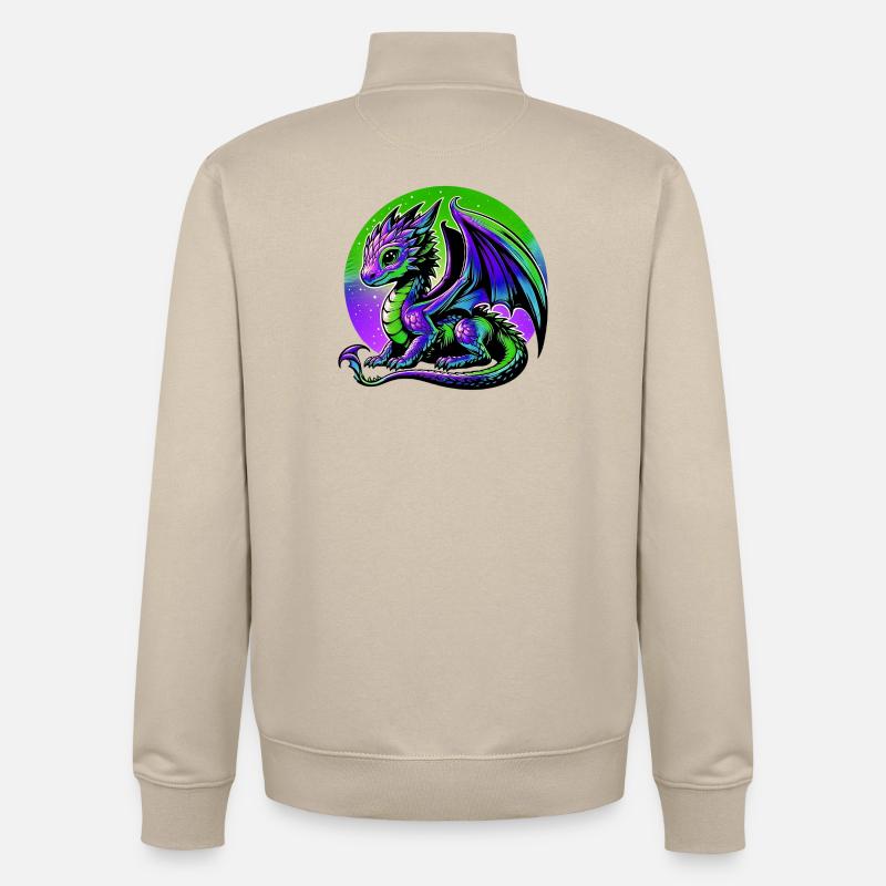 Dragon - Sweat zippé unisexe en coton bio Stanley/Stella - beige crème