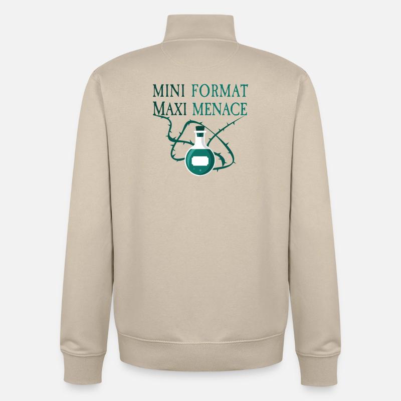 Kleinformat Maxi Menace - Unisex Organic Zip Sweatshirt von Stanley/Stella - Cremebeige