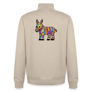 Esel Halloween Zombie - Unisex Organic Zip Sweatshirt von Stanley/Stella - Cremebeige - Hinten - AI Model Male 185 dark (185cm)