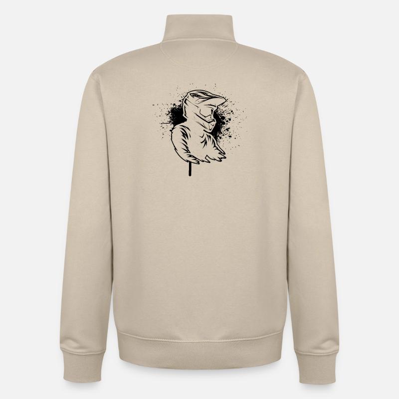 Déclaration directe sur le motocross - Sweat zippé unisexe en coton bio Stanley/Stella - beige crème
