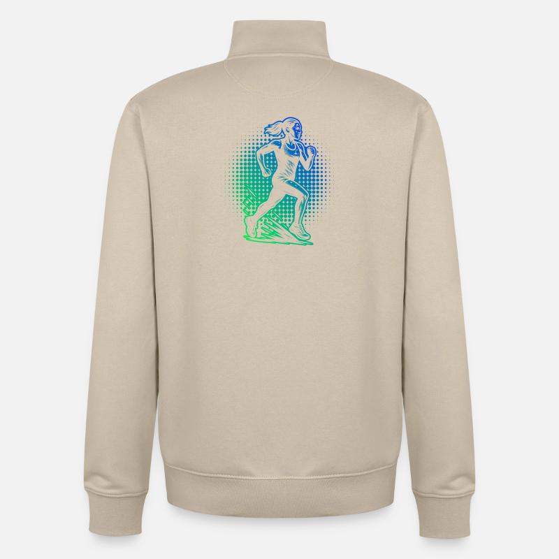 Conception compacte pour la course automobile - Sweat zippé unisexe en coton bio Stanley/Stella - beige crème