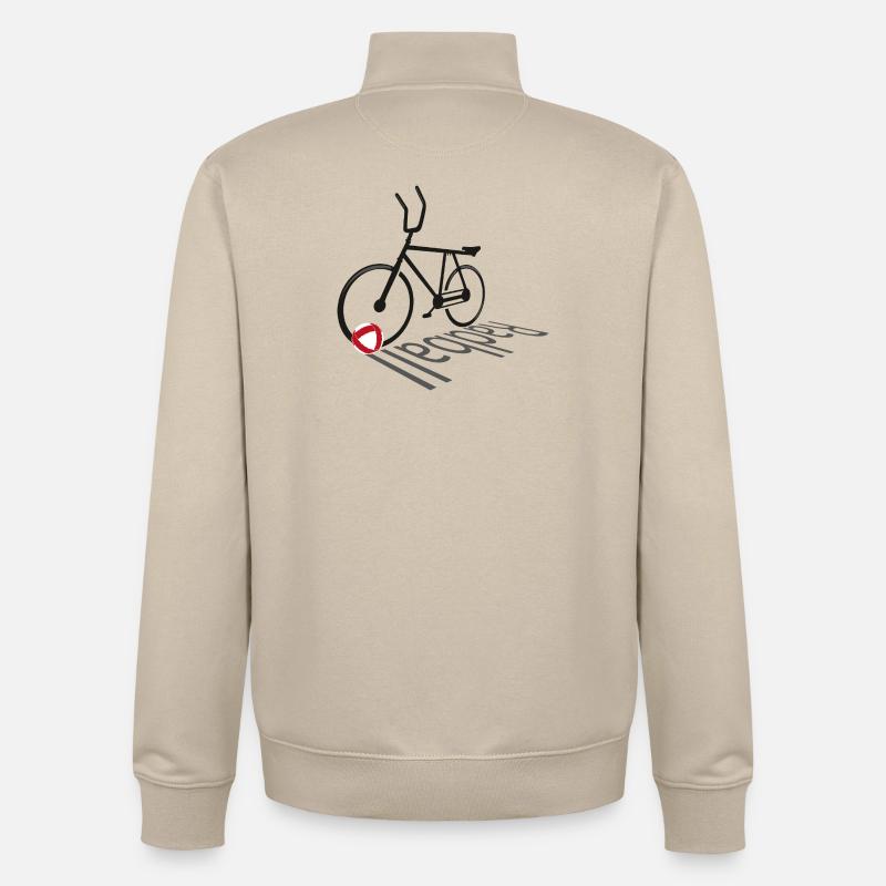 Cyclisme, Cyclball, Cyclisme en salle, Évolution - Sweat zippé unisexe en coton bio Stanley/Stella - beige crème