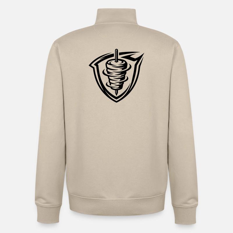 Brochette de doner kebab - Sweat zippé unisexe en coton bio Stanley/Stella - beige crème