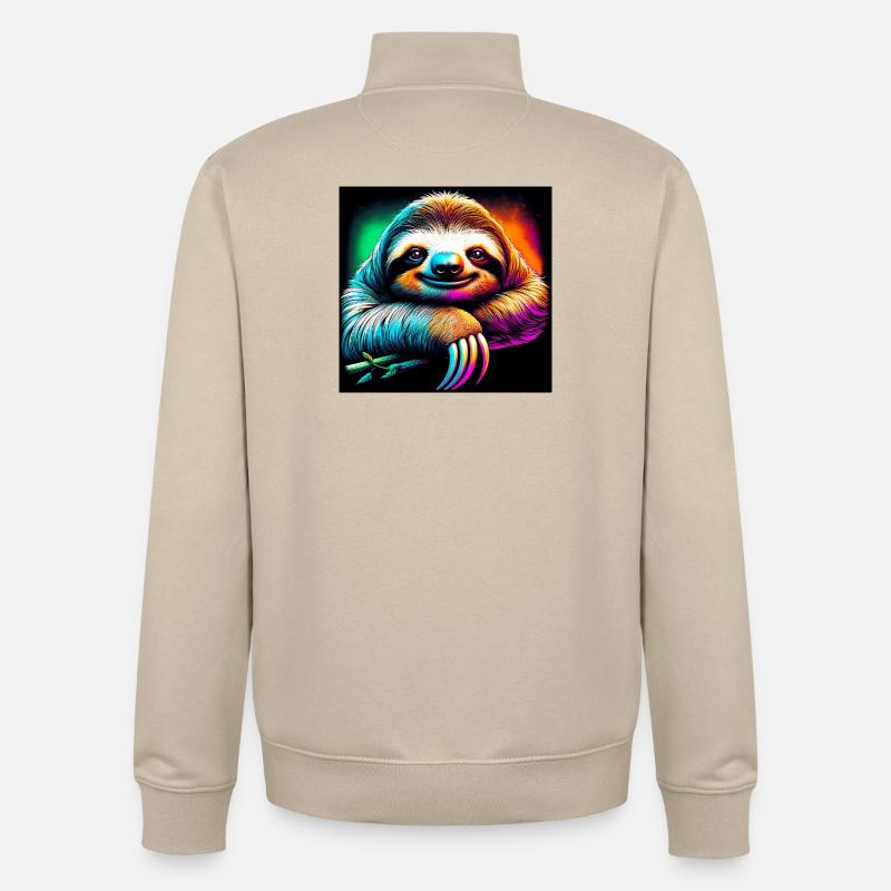 Faultier - Unisex Organic Zip Sweatshirt von Stanley/Stella - Cremebeige