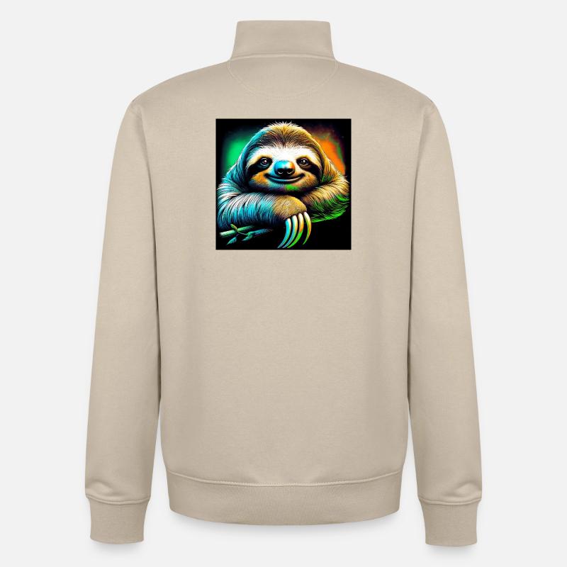 Faultier - Unisex Organic Zip Sweatshirt von Stanley/Stella - Cremebeige