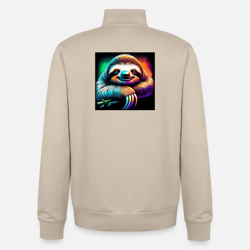 Faultier - Unisex Organic Zip Sweatshirt von Stanley/Stella - Cremebeige