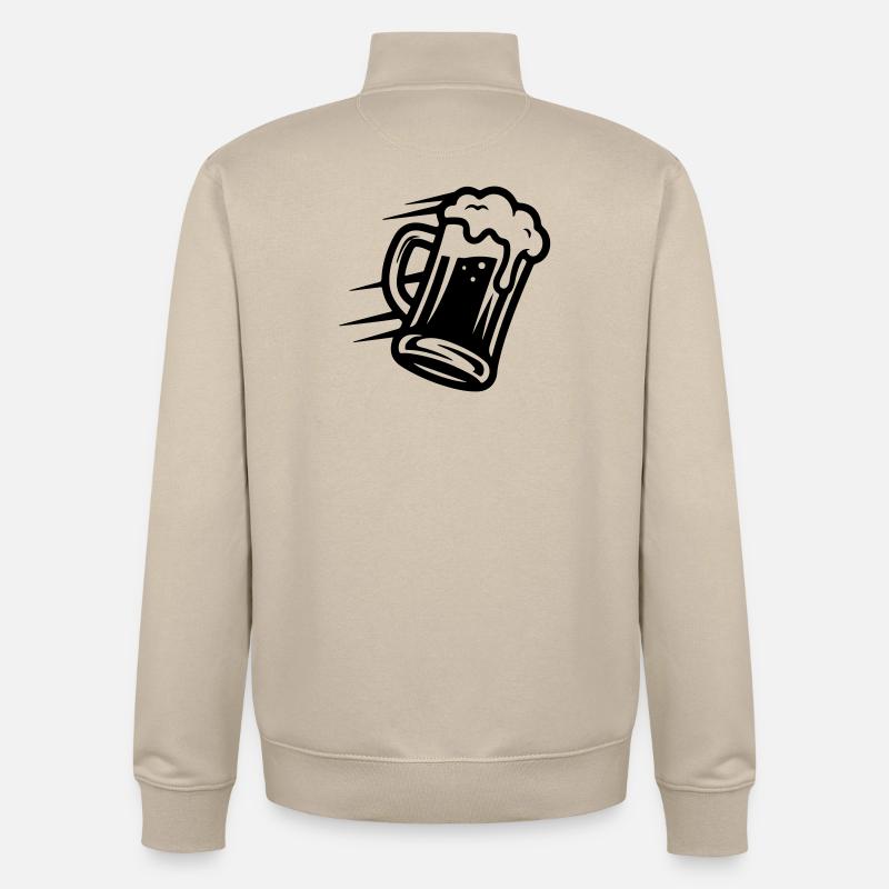 Bier Bierglas Symbol - Unisex Organic Zip Sweatshirt von Stanley/Stella - Cremebeige