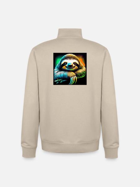 Faultier - Unisex Organic Zip Sweatshirt von Stanley/Stella - Cremebeige