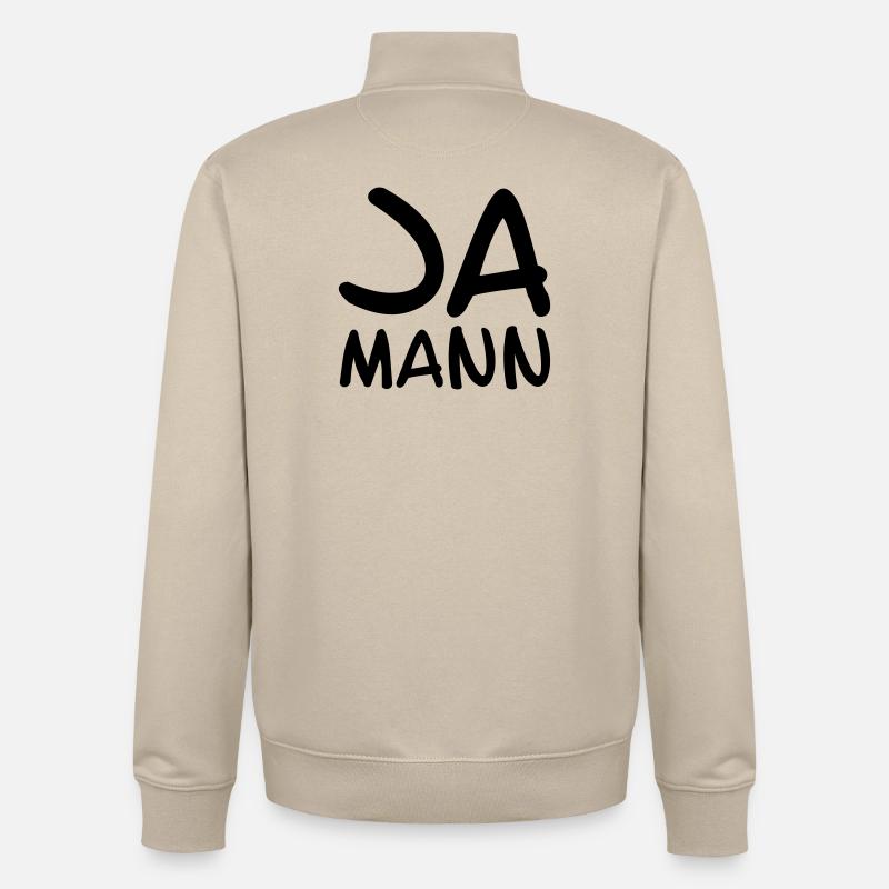 Ja Mann - Unisex Organic Zip Sweatshirt von Stanley/Stella - Cremebeige