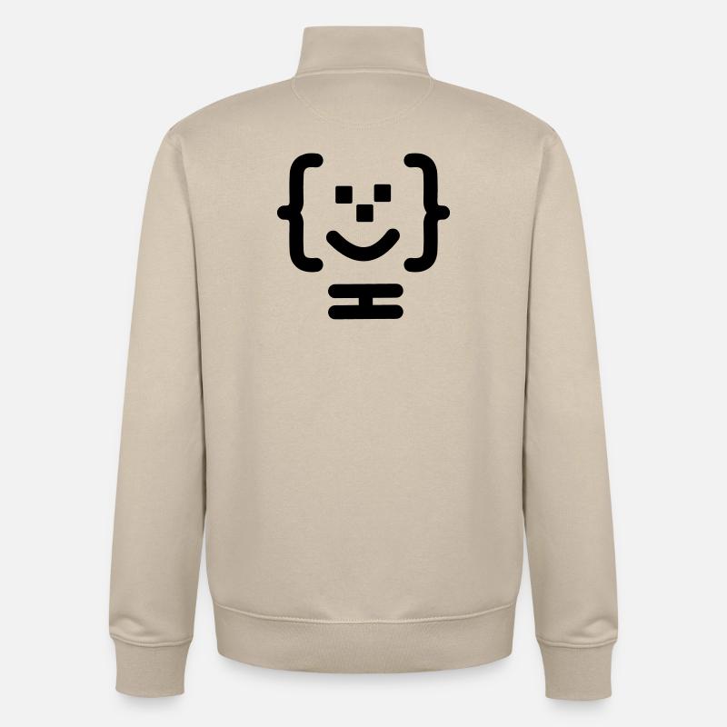 Main programmer code logo - Unisex Organic Zip Sweatshirt by Stanley/Stella - desert dust