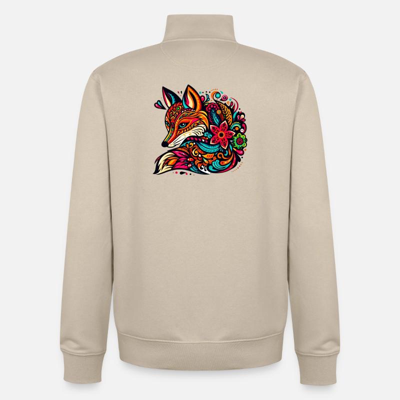 Fuchs - Unisex Organic Zip Sweatshirt von Stanley/Stella - Cremebeige