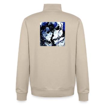 Unendlichkeit - Unisex Organic Zip Sweatshirt von Stanley/Stella - Cremebeige - Hinten - AI Model Male 185 dark (185cm)