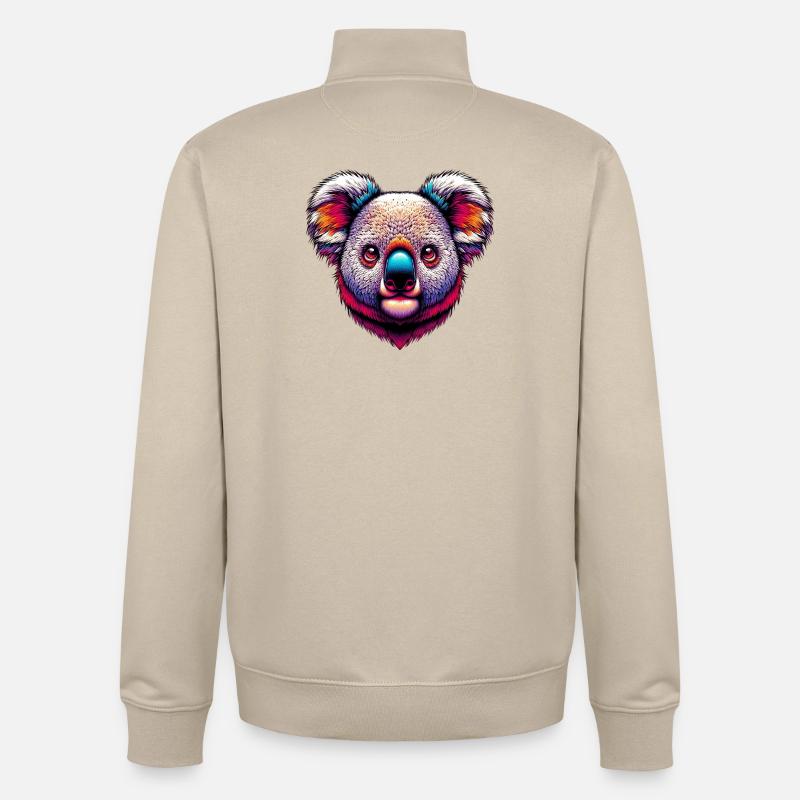 Koala - Sweat zippé unisexe en coton bio Stanley/Stella - beige crème