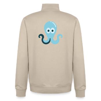 Tintenfisch - Unisex Organic Zip Sweatshirt von Stanley/Stella - Cremebeige - Hinten - AI Model Male 185 dark (185cm)