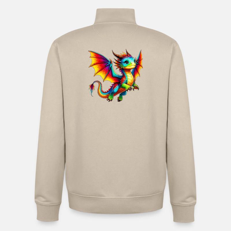 Drache - Unisex Organic Zip Sweatshirt von Stanley/Stella - Cremebeige