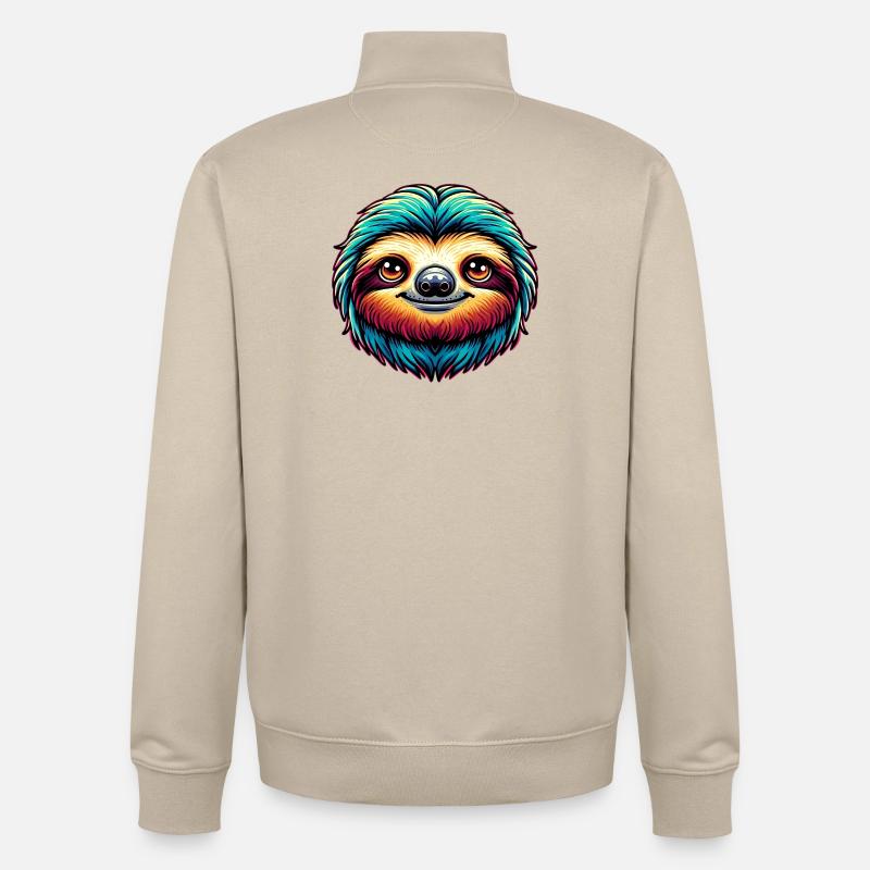 Faultier - Unisex Organic Zip Sweatshirt von Stanley/Stella - Cremebeige