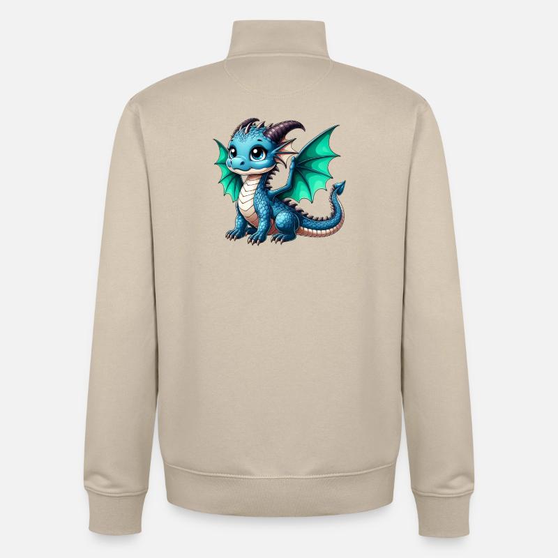 Dragon - Sweat zippé unisexe en coton bio Stanley/Stella - beige crème