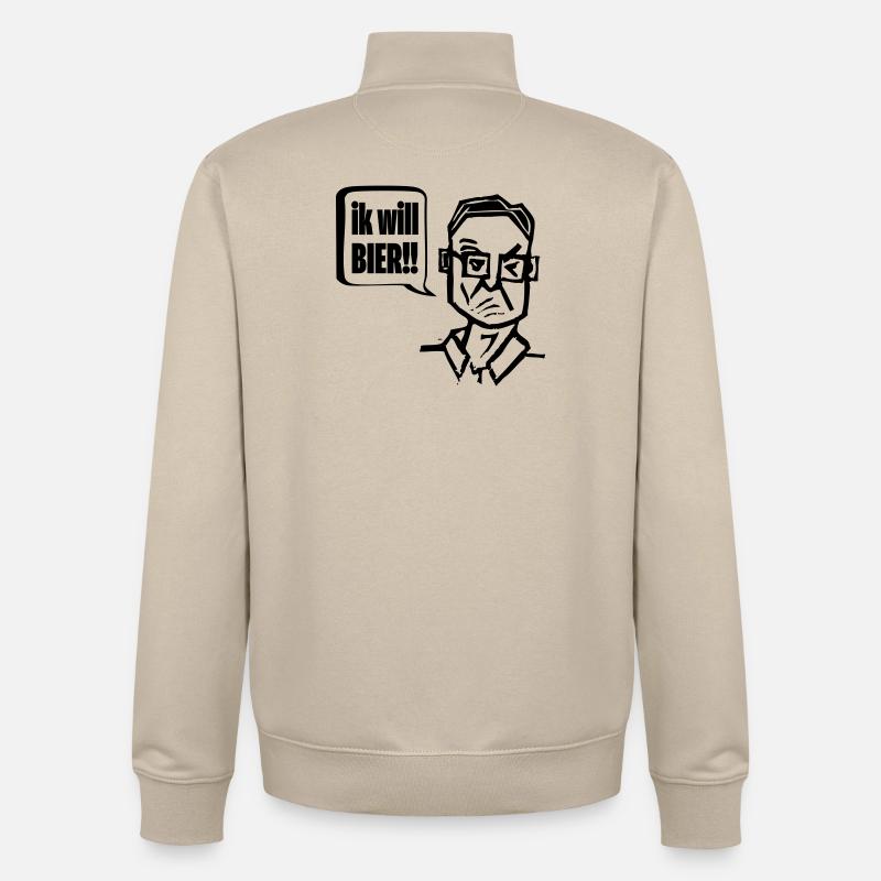 Der Kiecker will Pils - Unisex Organic Zip Sweatshirt von Stanley/Stella - Cremebeige
