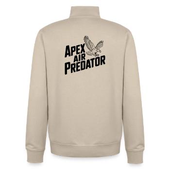 Apex Air Predator - Unisex Organic Zip Sweatshirt by Stanley/Stella - desert dust - Back - AI Model Male 185 dark (185cm)