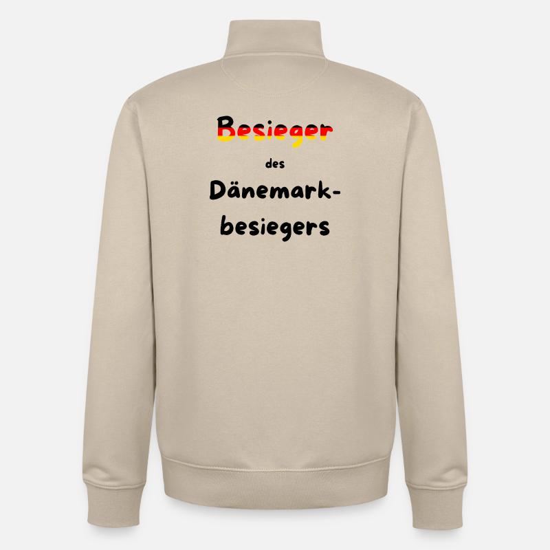 Vainqueur du Danemark Vainqueur - Handball - Sweat zippé unisexe en coton bio Stanley/Stella - beige crème
