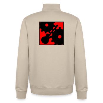 Rock against the Machine - Unisex Organic Zip Sweatshirt von Stanley/Stella - Cremebeige - Hinten - AI Model Male 185 dark (185cm)
