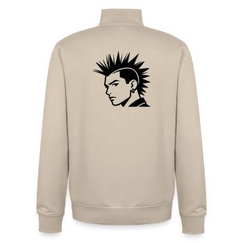 Punk - Sweat zippé unisexe en coton bio Stanley/Stella - beige crème - Dos - AI Model Male 185 dark (185cm)