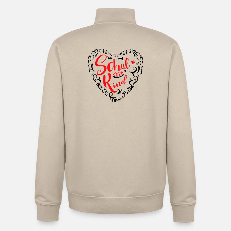 Écolier 2026 - Sweat zippé unisexe en coton bio Stanley/Stella - beige crème