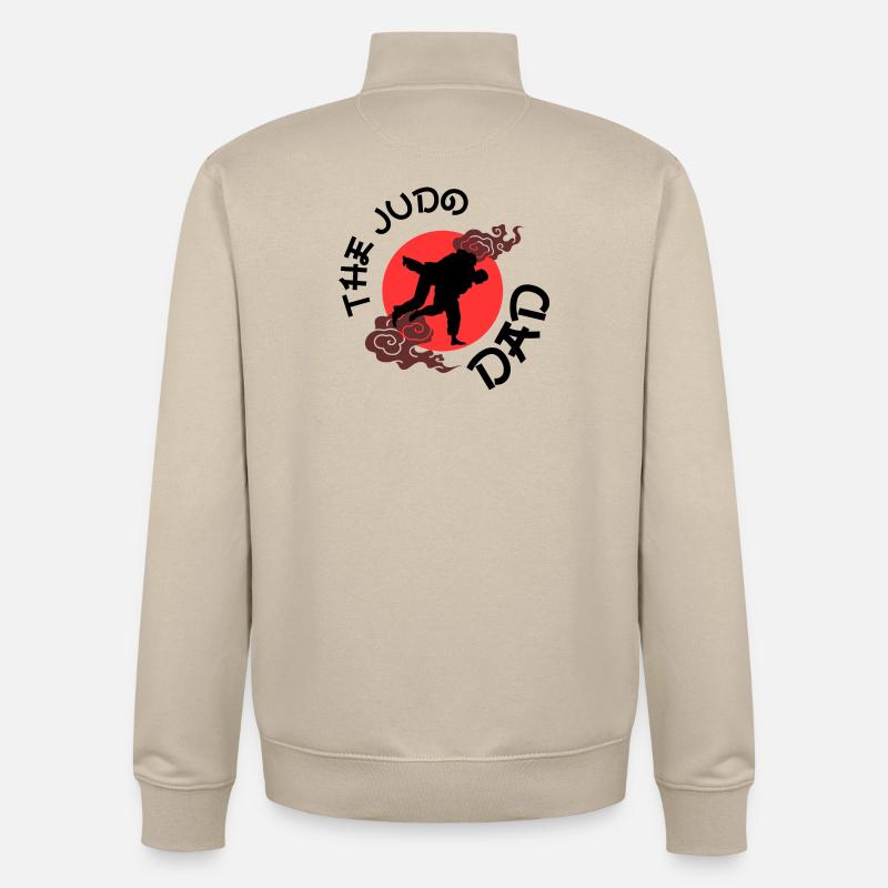 the Judo Dad - Sweat zippé unisexe en coton bio Stanley/Stella - beige crème