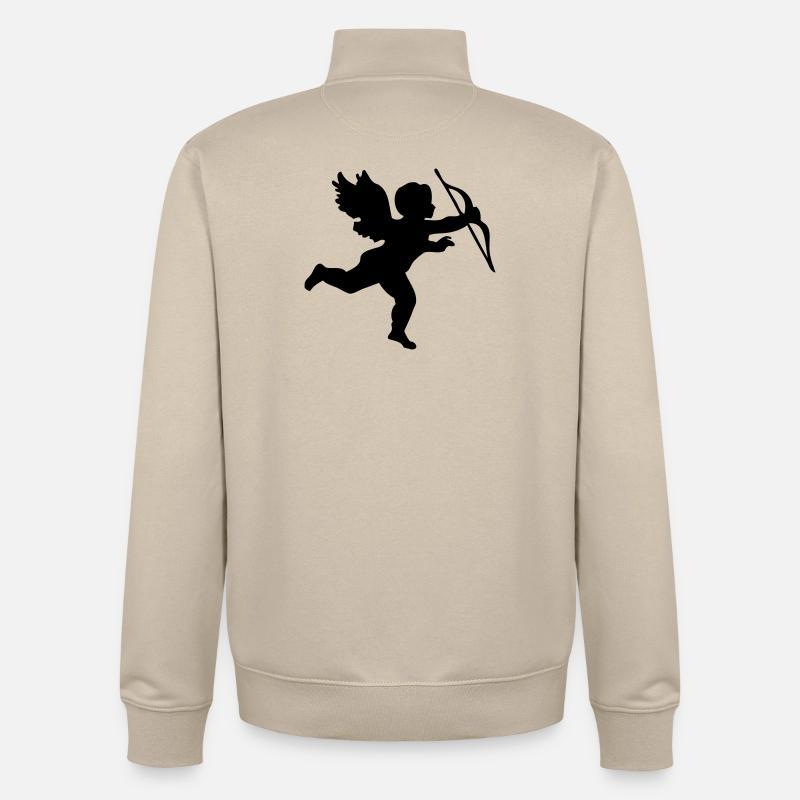 Engel mit Pfeil und Bogen  - Unisex Organic Zip Sweatshirt von Stanley/Stella - Cremebeige