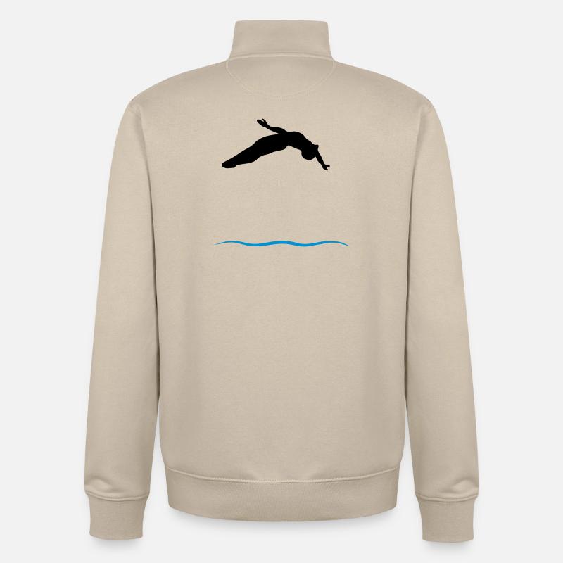 Turmspringer - Unisex Organic Zip Sweatshirt von Stanley/Stella - Cremebeige