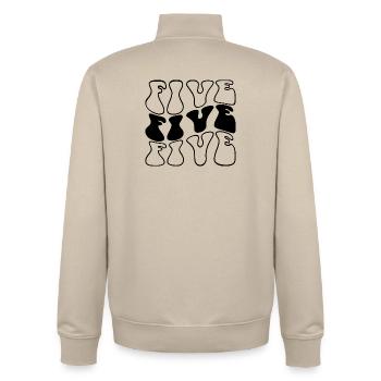 Five 5th Birthday Kids Boys Girls 5 Years Old - Unisex Organic Zip Sweatshirt by Stanley/Stella - desert dust - Back - AI Model Male 185 dark (185cm)