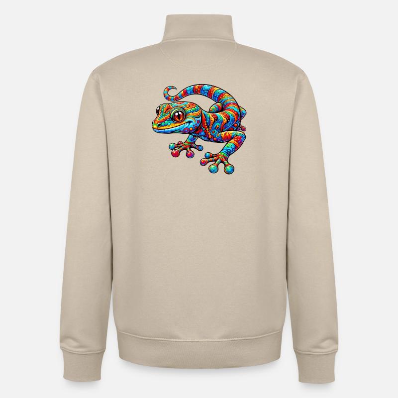 Gecko - Unisex Organic Zip Sweatshirt von Stanley/Stella - Cremebeige