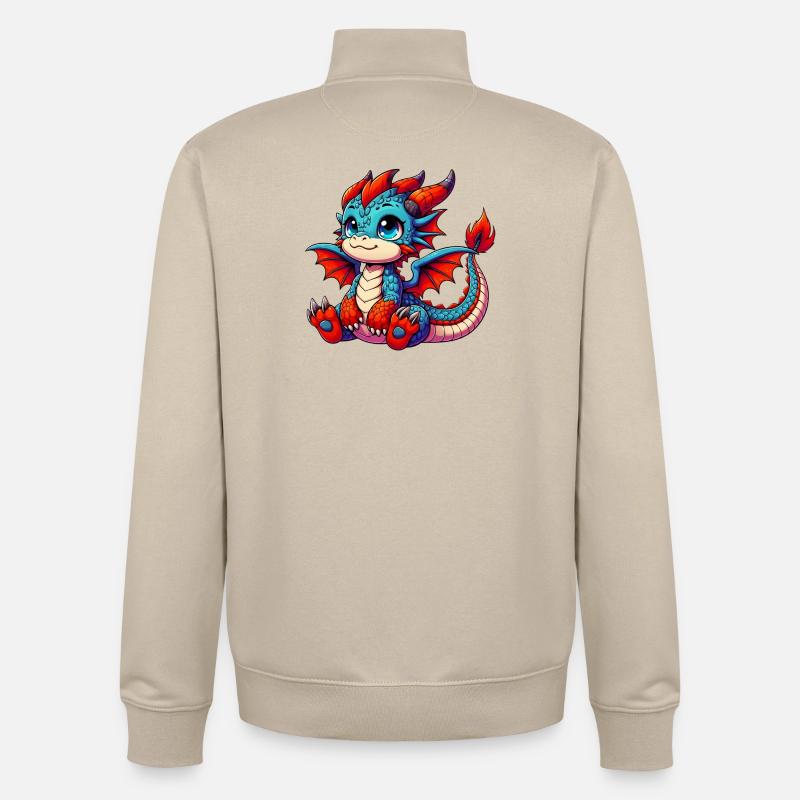 Dragon - Sweat zippé unisexe en coton bio Stanley/Stella - beige crème