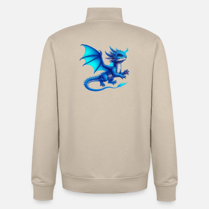 Dragon - Sweat zippé unisexe en coton bio Stanley/Stella - beige crème