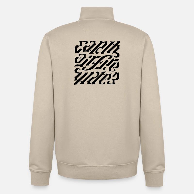 Ambigramm - earth-air-fire - Unisex Organic Zip Sweatshirt von Stanley/Stella - Cremebeige