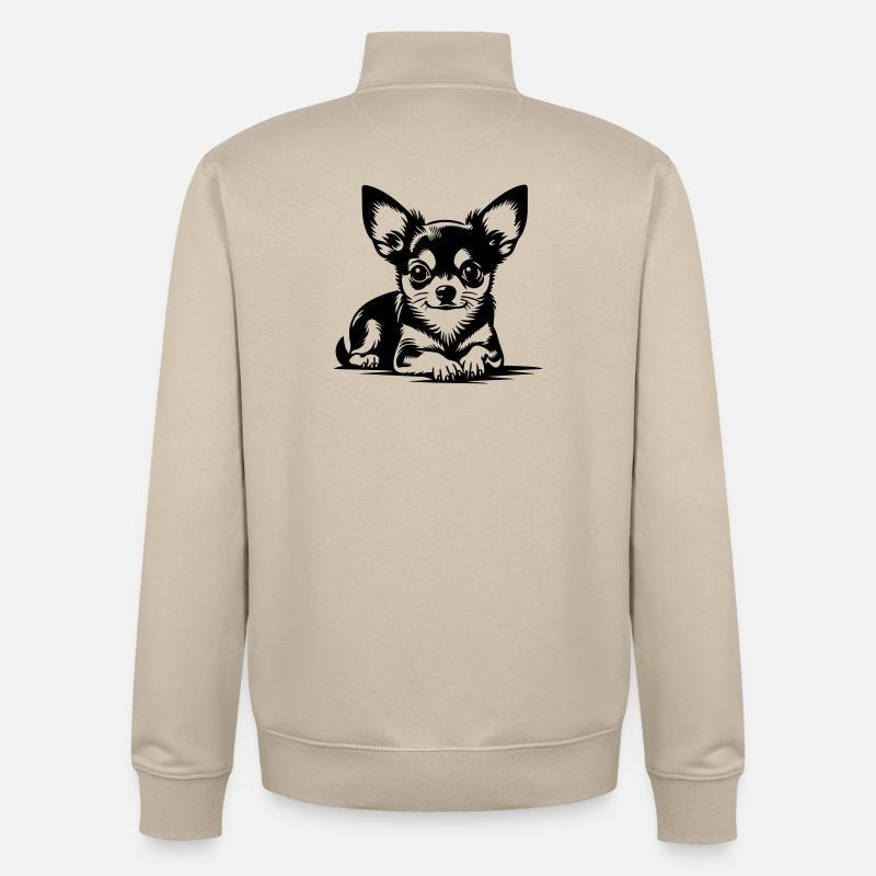 Chihuahua - Unisex Organic Zip Sweatshirt von Stanley/Stella - Cremebeige