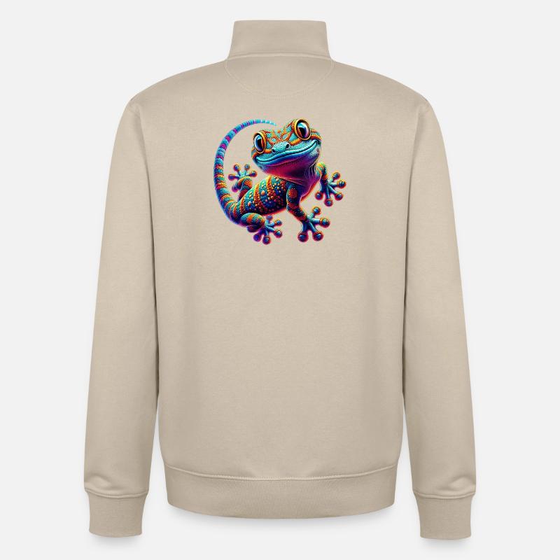 Gecko - Unisex Organic Zip Sweatshirt von Stanley/Stella - Cremebeige