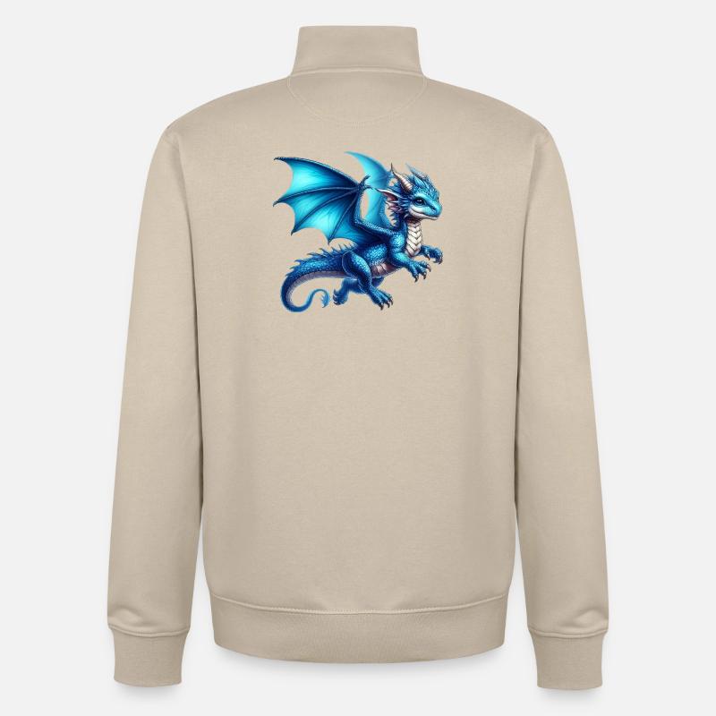 Dragon - Sweat zippé unisexe en coton bio Stanley/Stella - beige crème