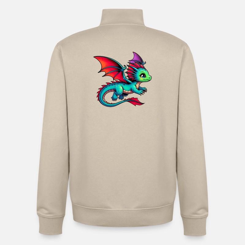 Dragon - Sweat zippé unisexe en coton bio Stanley/Stella - beige crème