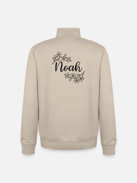 Noah | Name of Name | Vectorgraphic ! - Unisex Organic Zip Sweatshirt by Stanley/Stella - desert dust