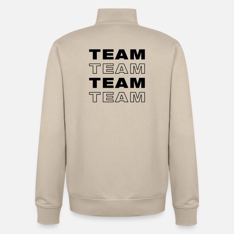 Équipe - Sweat zippé unisexe en coton bio Stanley/Stella - beige crème
